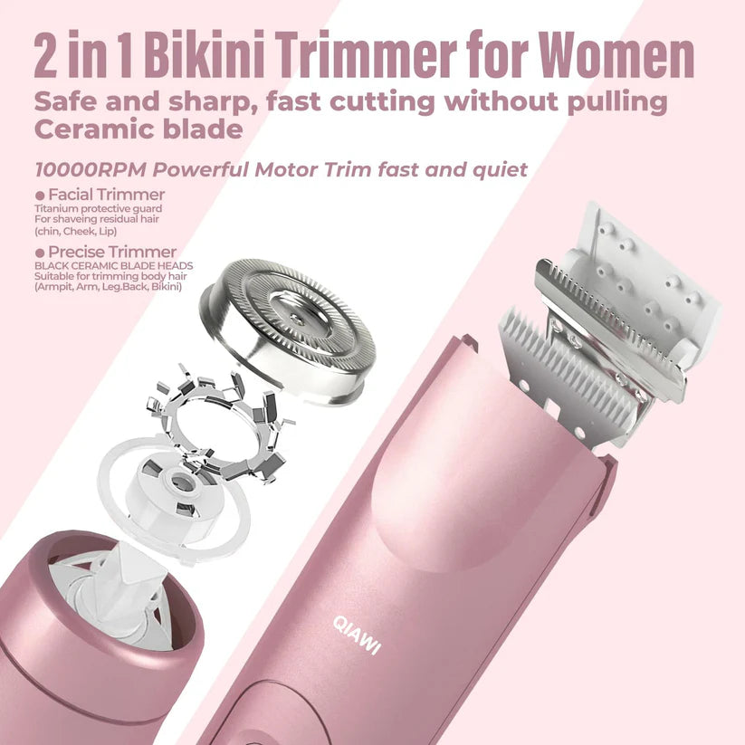 💜 LAST DAY PROMOTION - 50% OFF💜2-in-1 Women’s Electric Shaver – Dual Head Precision Trimmer