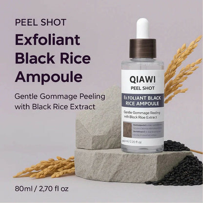 QIAWI® Peel Shot Glow Rice Ampoule Set Brightening Exfoliating Moisturizing Serum - Suitable for all skin types