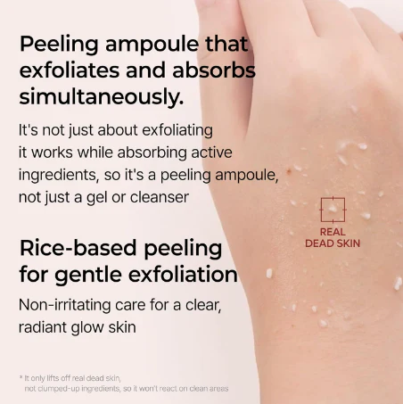 QIAWI® Peel Shot Glow Rice Ampoule Set Brightening Exfoliating Moisturizing Serum - Suitable for all skin types